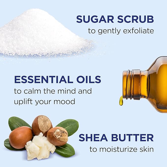 Dr Teal's Shea Sugar Scrub Trial Pack, Rose, Shea Butter, Citrus 19 oz (Pack of 3)