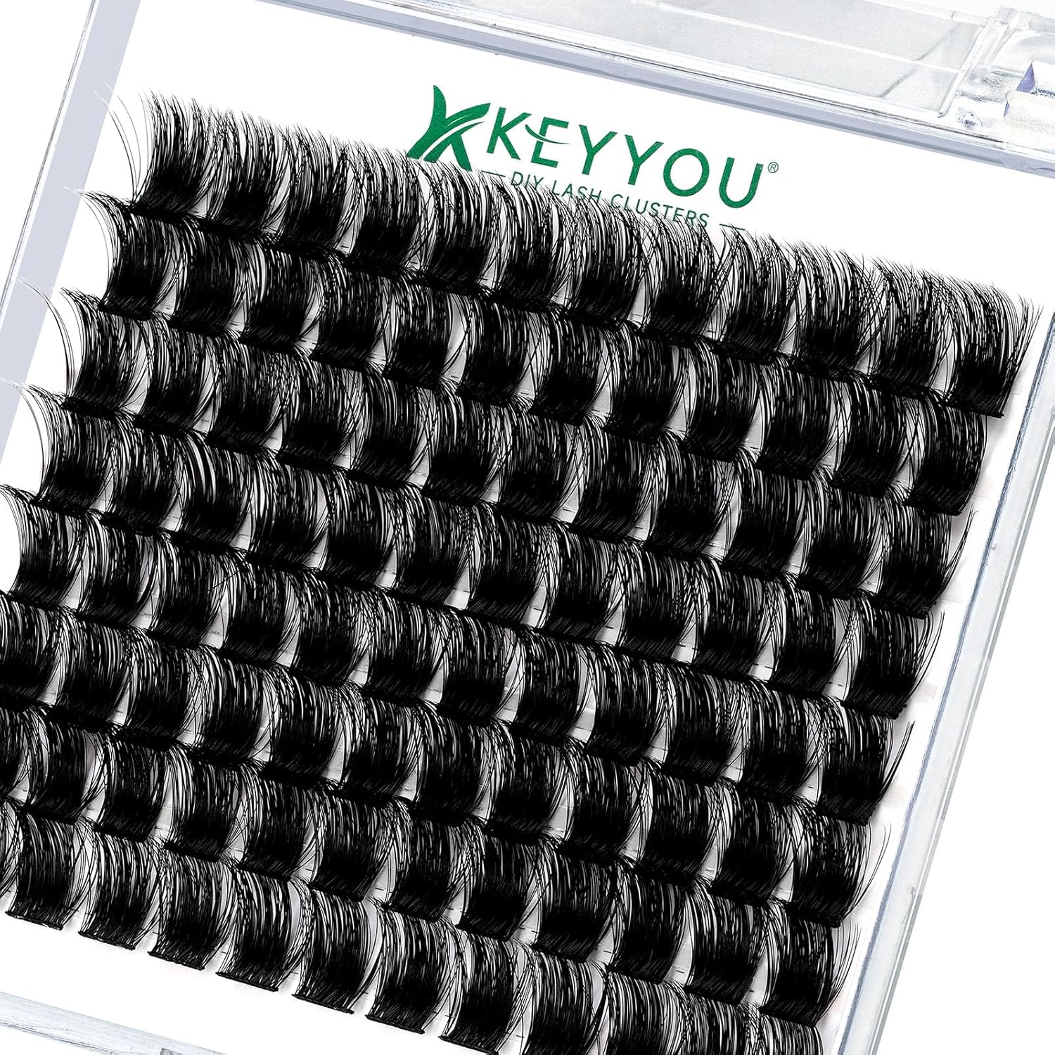 Lash Clusters,96 Pcs Cluster Lashes D Curl 14mm DIY Lash Extensions Eyelash Clusters,KEYYOU Volume Wispy Individual Lashes Soft&Comfortable Easy DIY at Home(Y04,D-14mm)