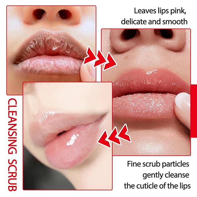 2PCS Avocado Conditioning Lip Scrub Kit,Moisturizing Lip Sleeping Mask Long Lasting Hydrating Lip Scrubber Exfoliator Lip Care Products for Men & Women