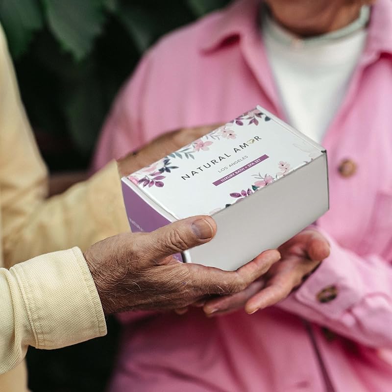 Handmade Bath Salt Gift Set 6 Pack, All Natural, Scented with Essential Oils, Gift for Women
