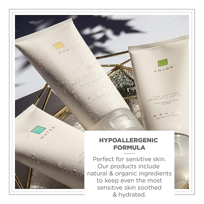 Zents Age Defying Probiotic Lotion (Travel Size - Ore Fragrance) Anti-Aging Body and Hand Cream with Organic Shea Butter & Hyaluronic Acid, 1 fl oz, TSA Approved