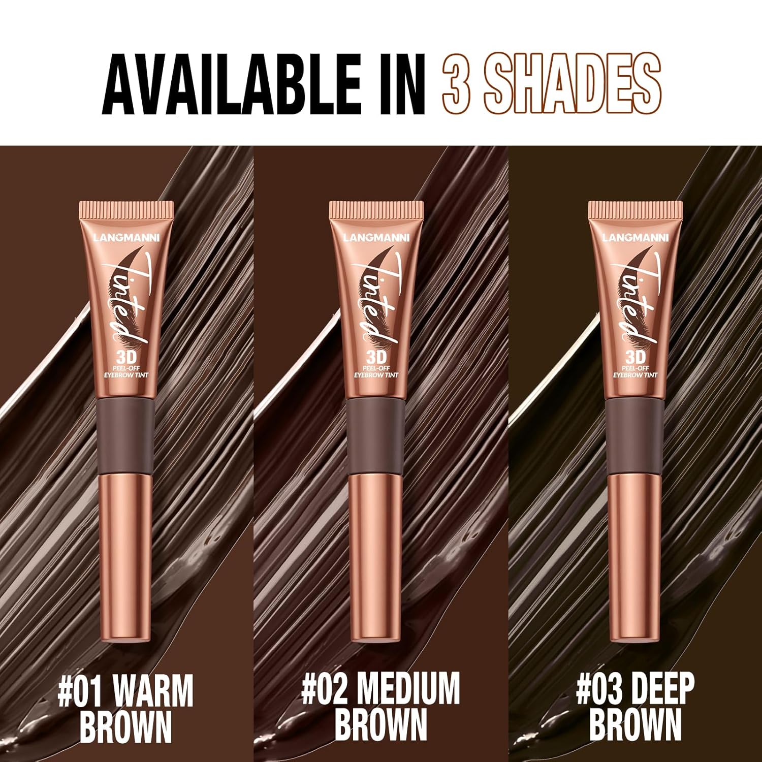 Tattoo Eyebrow Gel Peel Off Tattoo Eyebrow Gel Easy Peel Off,Waterproof Longlasting Peel Off Eye Brow,Tinted Glue,Up to 3 Days Brow Stain.Makeup Gift Set for Women