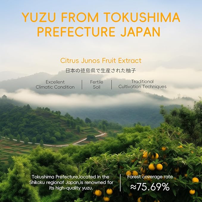 YUZU Skin Refining Serum, Grapefruit Essence, Pure Skin Care Serum, Deep Hydration Smoothing Firming Improve Skin Elasticity, Quickly Absorbed Non-Sticky for Daily Skin Care