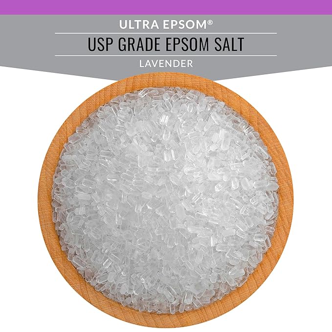 SaltWorks Ultra Epsom Premium Epsom Salt, Lavender Scented & Medium Unscented Bundle, 4 Pounds