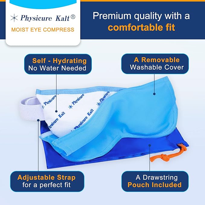 Heated Eye Mask | Moist Heat Compress Relief for Dry, Pink Eyes | Microwave Activated Therapy