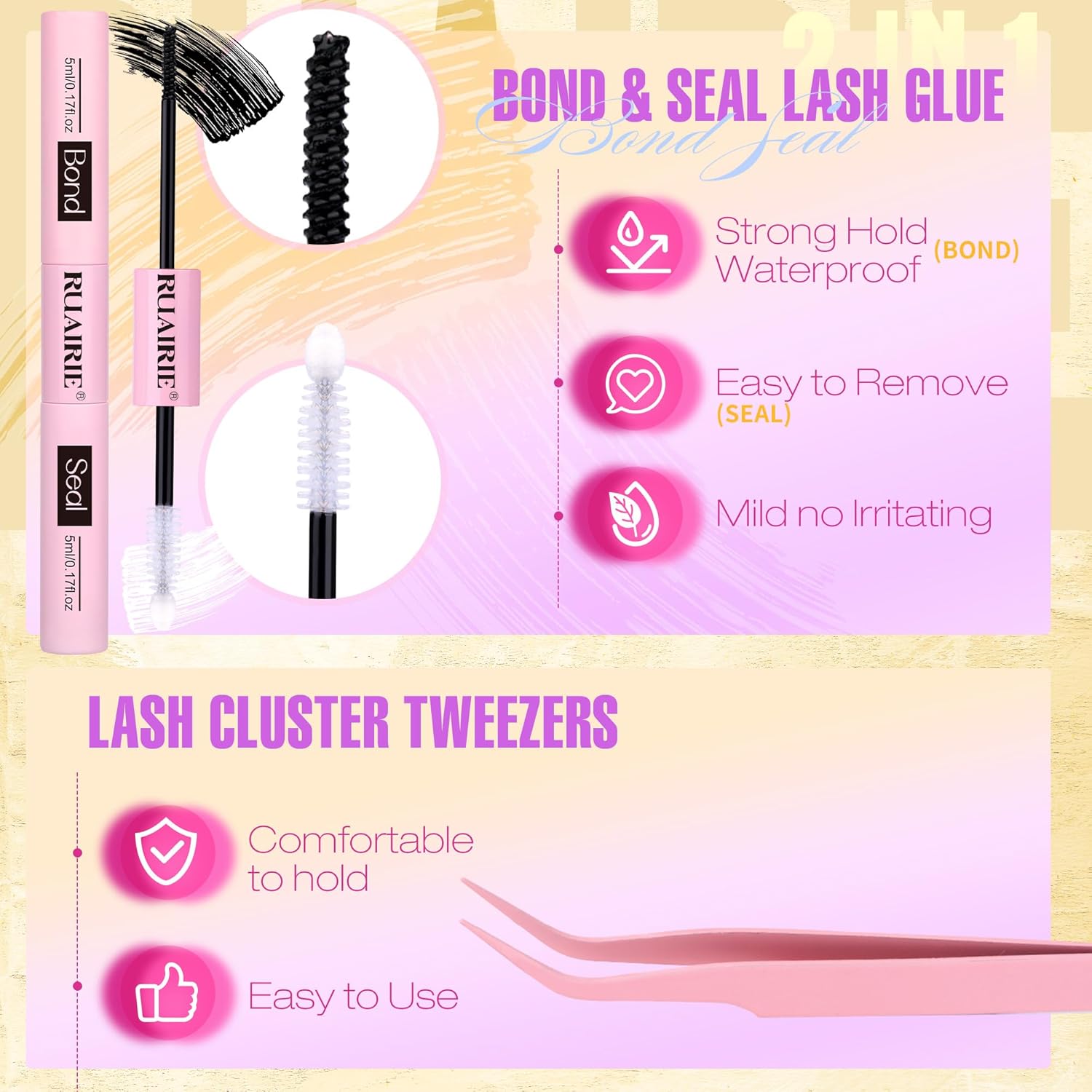 Ruairie Lash Clusters Kit Natural Lash Extension Kit 4 Styles Wispy Eyelash Extension Kit D-Curly Eyelash Clusters Kit 156pcs Cluster Eyelash Extensions Kit with Bottom Lash Clusters