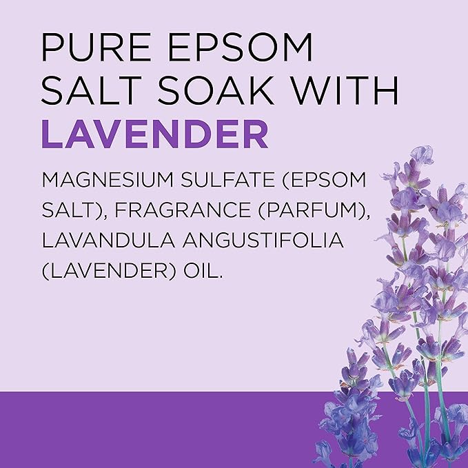 Dr Teal's Epsom Salt Magnesium Soak, Soothe & Sleep with Lavender, 3 lbs (Pack of 4)