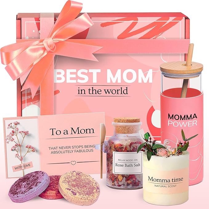 Best Mom in the World Mothers Day Gifts Set - Gifts for Mom from Daughter Son Relaxing Gifts for Women Set – Gift for Any Occasion – Mom Birthday Gifts Box – Gift Box for Mother's Day
