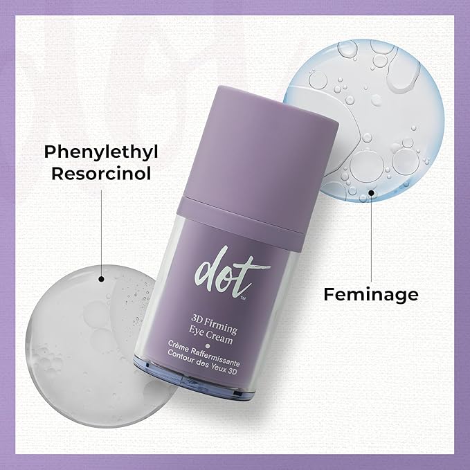 dot 3D Firming Eye Cream - Multi Action Eye Cream - Suitable for All Skin Types – Best Product For Mature Skin & Under Eye Area - Daily Regenerating Wrinkle Cream - Menopause Skincare - 1 Oz