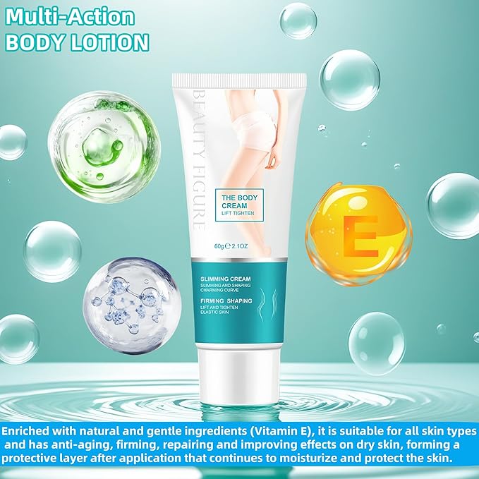 Skin Firming Body Cream, Moisturizing Body Lotion for Extremely Dry Skin, Fat Burning, Massage Cream for Body, Lightweight and Fast Absorbing, Non-Greasy, Body Lotion for Women and Men
