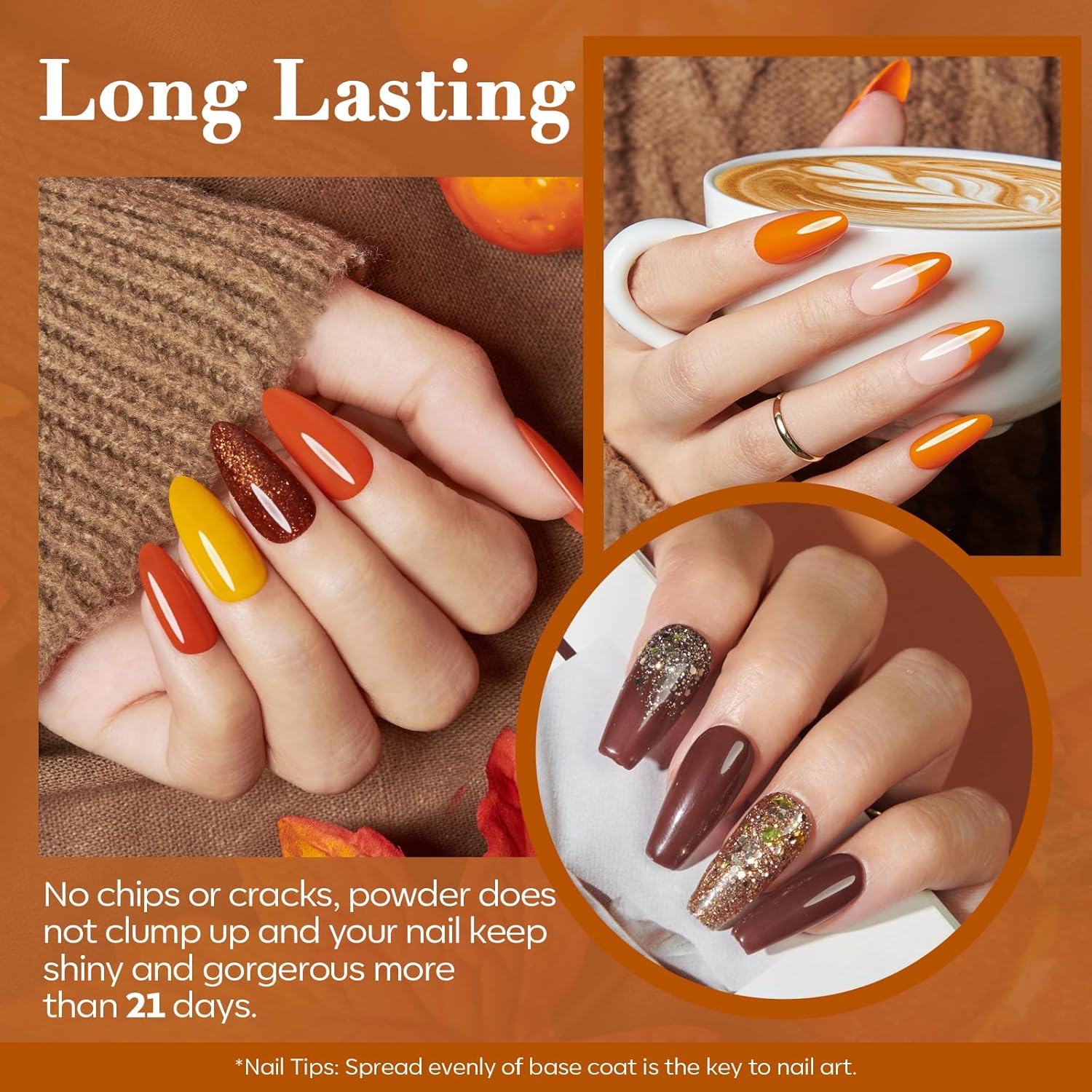 AZUREBEAUTY Dip Powder Nail Kit 32 Colors, Fall Winter Color Series Nail Dipping Powder Starter Kit Dip System Essential Liquid and Dip Recycling Tray Set for French Nail Art Manicure Salon DIY Home