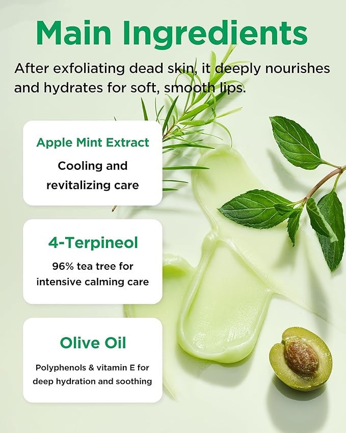 TOCOBO Mint Cooling Lip Mask – Korean Overnight Lip Treatment with Apple Mint, Tea Tree & Olive Oil – Soothing, Hydrating, Refreshing Balm – Soft Melting Texture, Fresh Herb Scent, 0.5 oz.