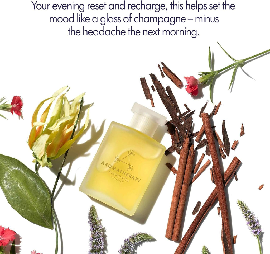 Aromatherapy Associates Revive Evening Bath and Shower Oil – Natural Hydrating Oil with 3 Essential Oils to Refresh Mind, Body, and Spirit (1.86 oz)