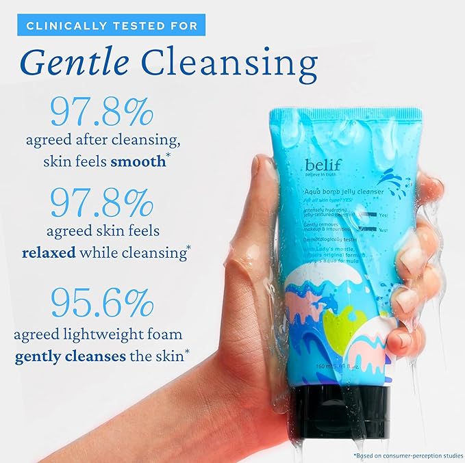 belif Hydrate & Go Kit – 4-Step Korean Skincare Set with Toner, Moisturizing Bomb Cream, Jelly Cleanser, Eye Bomb, SPF 45 Sunscreen, TSA-Friendly, Deep Hydration & Barrier Care for Glowy, Bouncy Skin