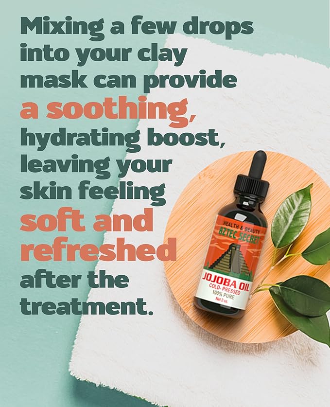 Aztec Secret 100% Pure Jojoba Oil, 2 OZ - Deep Hair & Skin Moisturizer - Cold-Pressed and Unfiltered