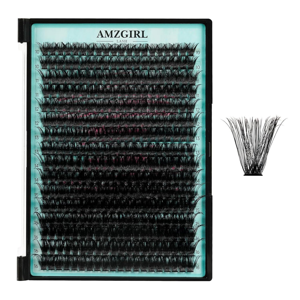 Lash Clusters 320Pcs 80D Eyelashes Cluster D Curl Individual Wispy Lashes Cluster for DIY Cluster Eyelash Extensions at Home for Beginners (Mix10-16mm)