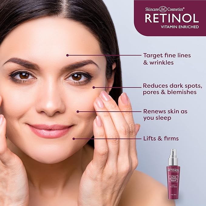 Retinol 6X Super Retinol Serum – Unique, Intensive Formula Accelerates Skin Renewal While You Sleep – Targets Fine Lines, Wrinkles, Dark Spots, Pores & Blemishes to Restore Beautiful, Glowing Skin