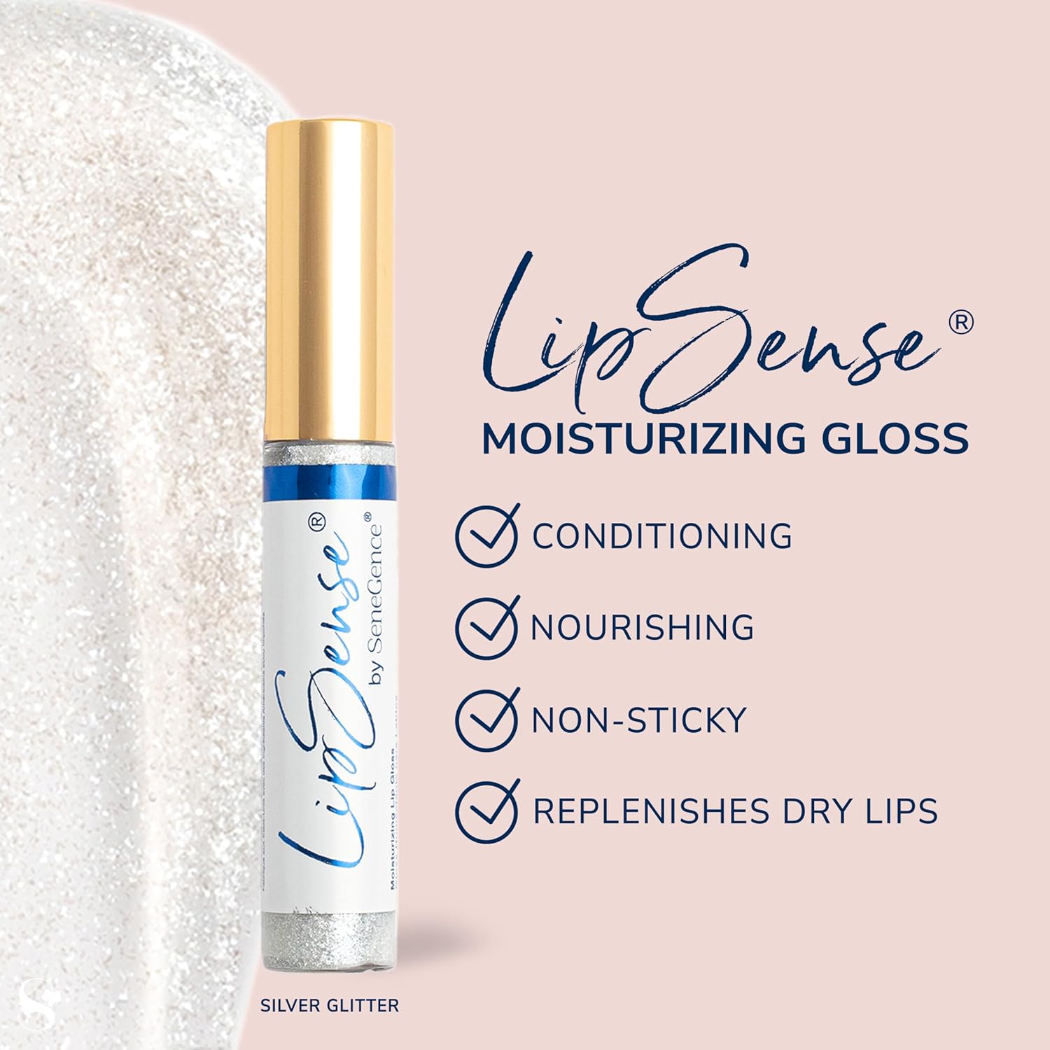 SeneGence LipSense Moisturizing Gloss – Hydrating, Long-Lasting Gloss with Shea Butter & Vitamin E, Vegan & Paraben-Free