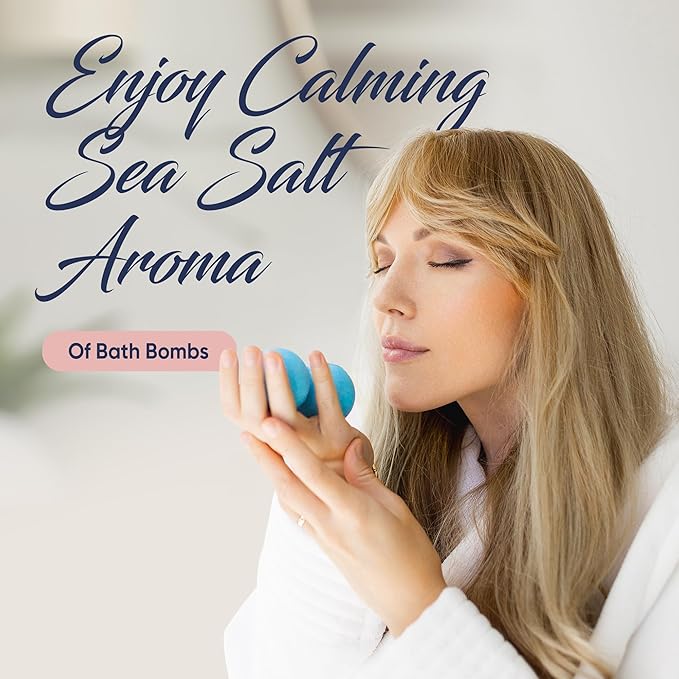 16 pcs Luxury Relaxing Spa Gift Basket Set - Perfect for all occasions such as Birthdays, Christmas, Get Well, Thank You, Bridal Shower, Gifts for Women & Men. Includes Bath Bombs (16 pcs, Royal Blue)