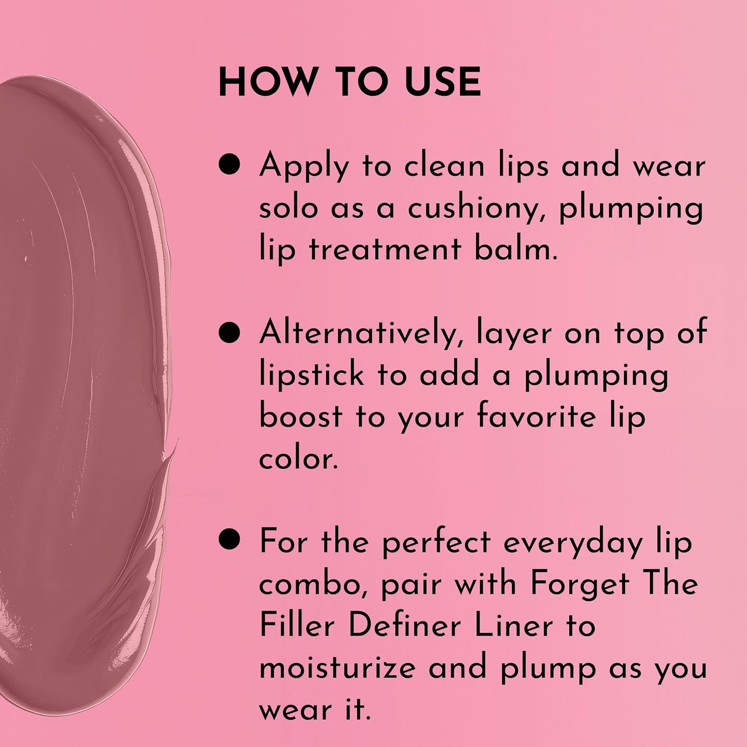 LAWLESS Forget the Filler Lip Plumping Line Smoothing Tinted Balm, Whisper, Pink, 0.09 Ounce