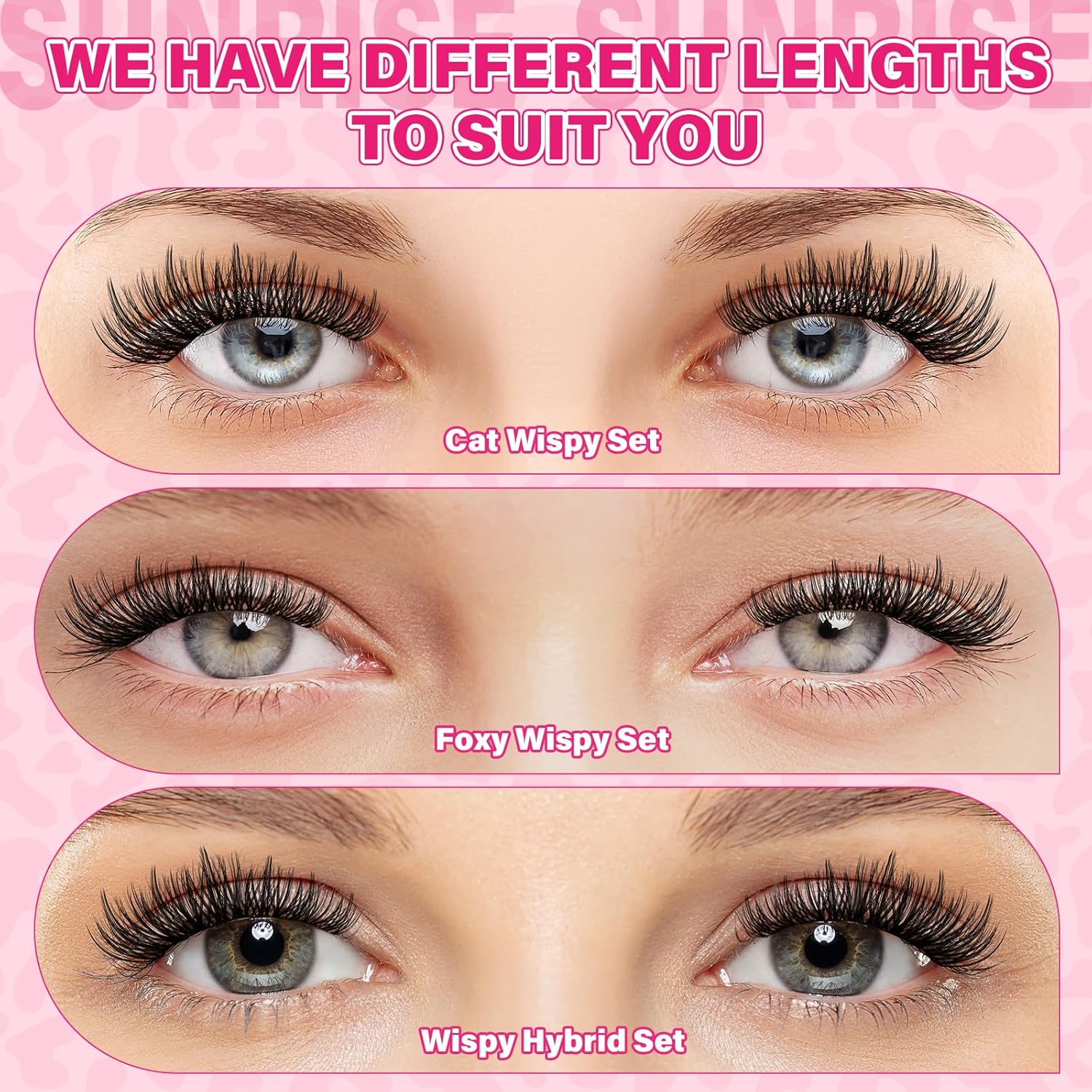 PROLASHBEAUTY Lash Clusters Kit 3D Volume Plushy Eyelash Clusters Kit Ultra Thin Band Soft Clusters Lashes Kit with Waterproof Lash Bond and Seal Remover (Attraction-3D, 8-16mix)