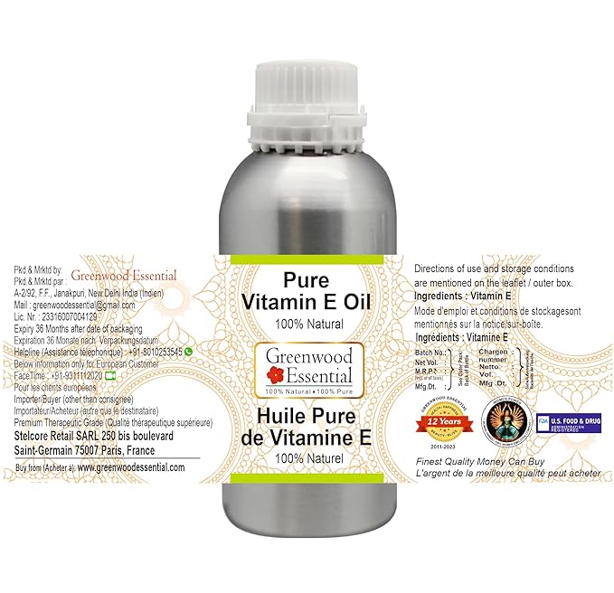 Pure Vitamin E Oil Natural Therapeutic Grade 1250ml (42 oz)
