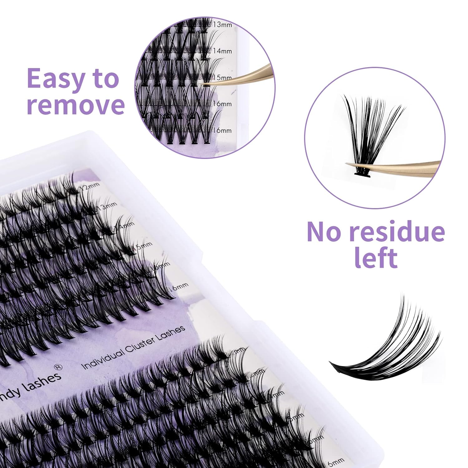 Cluster Eyelashes 30D/40D 240PCS 12-16mm Mixed Individual Lashes C/D Curl 0.07mm Matte Black Cluster Eyelash Extensions Soft Lightweight Individual Lashes Cluster 3D Effect (30/40D-C, 12-16mm Mixed)