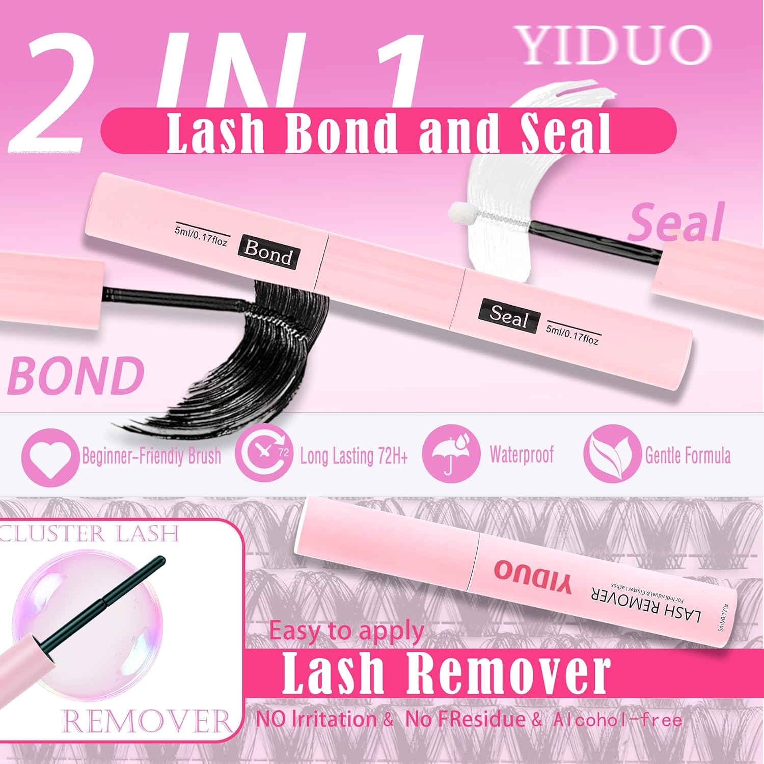 994Pcs Bulk Packs Lashes Clusters Kit Volume False Eyelash Extensions D Curl Wispy Individual Fake Eyelashes, Volume Studio Effect, Wholesale Large Pack with Glue&Seal|Tweezers|Removers|Cleanser