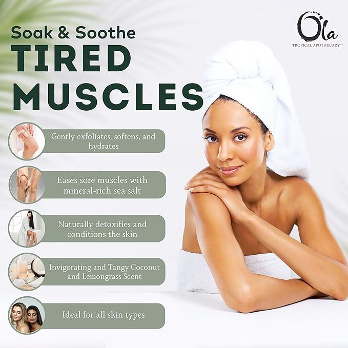 Ola Tropical Apothecary Coconut Scented Hawaiian Sea Salt Bath Rituals - 2 oz