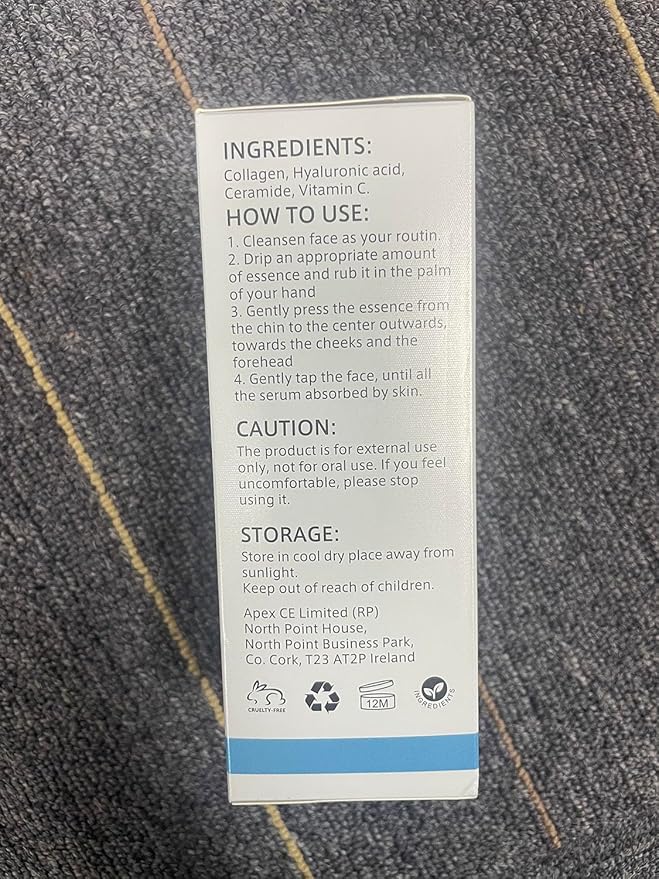Facial Serum in A Bottle with Vitamin C & Collagen, Face Serum Anti Aging & Instant Face Tightening, Boost Skin Collagen, Reduce Wrinkles & Plump Skin