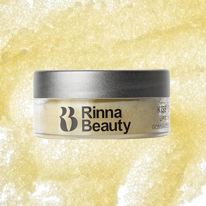 Rinna Beauty Kiss Off Lip Scrub - Lip Exfoliator to Smooth, Nourish & Hydrate with Coconut Oil, Carrot Seed Oil, Cocoa Butter, Shea Butter & Natural Sugar - Vegan & Cruelty-Free - 0.53 oz