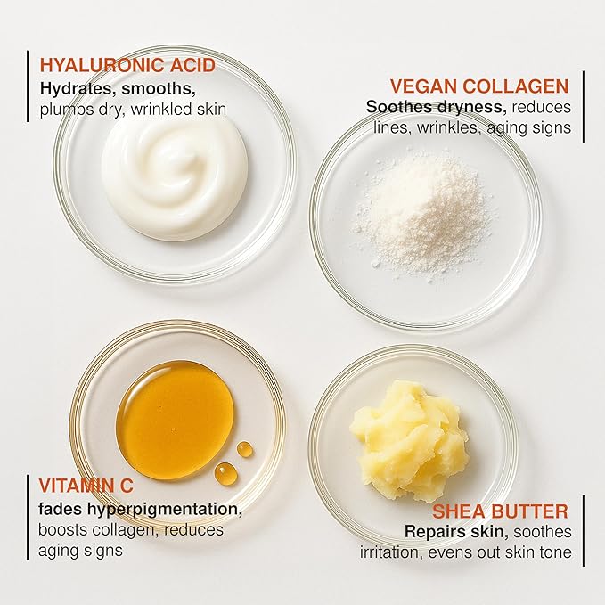 Vitamin C Serum with Collagen - Illuminating Anti-Aging, Luminous Complexion, Brightens Skin - Dermatologist Tested, Korean Skin Care, Cruelty Free, Natural Ingredients - 1.69 fl. oz