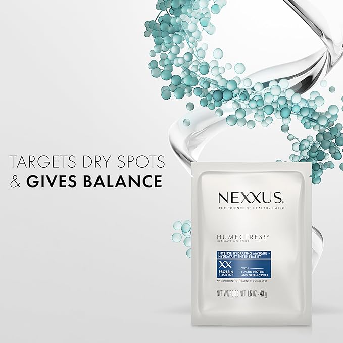Nexxus Humectress Moisturizing Hair Masque for Dry Hair Pack of 10 deep conditioning hair treatment 1.5 oz