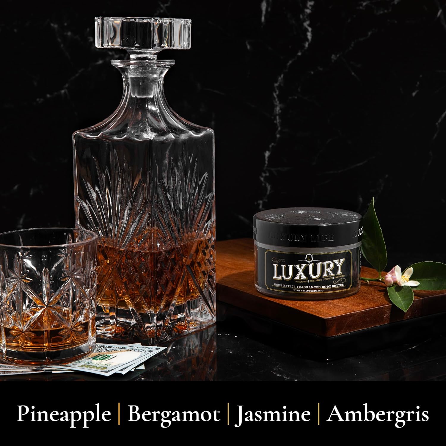 LUXURY LIFE BUTTER - Irresistibly Scented Body Butter with Hyaluronic Acid for Ultimate Moisture. Hydrates for a Non-Greasy Glamorous Glow (Presidential, Fresh Attraction, Luxury 5 oz)