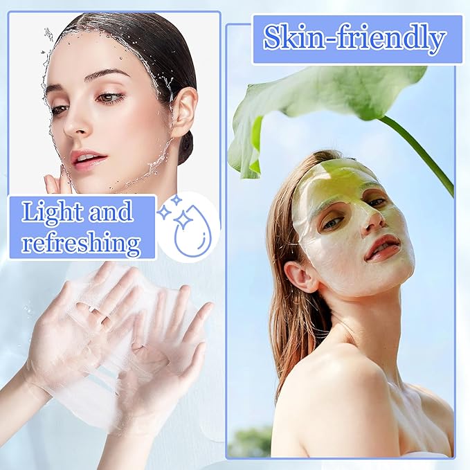 10 Pack Face Sheet Mask Skincare Set,Hydrating Facial Sheet Mask Skin Care Variety Kit,Moisturizing Sheet Facemask Skincare Collection Set for All Skin Types