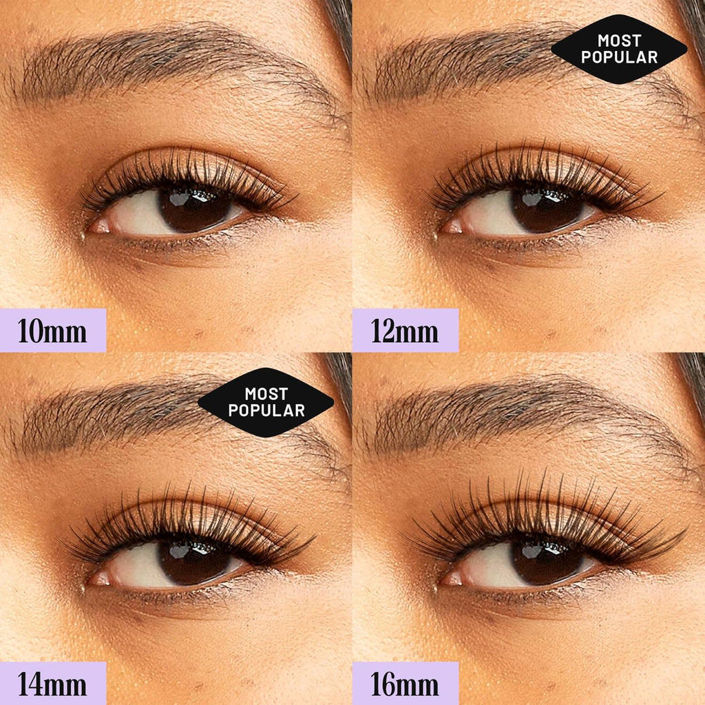 Lilac St - French Lace Glamorous Faux Eyelash Clusters (14mm) - Delicate & Wispy - DIY Lash Extension Wisps - Lightweight & Lifelike - Korean Silk - Lasts 10 Days - Cruelty Free, Vegan - 10 Lashes