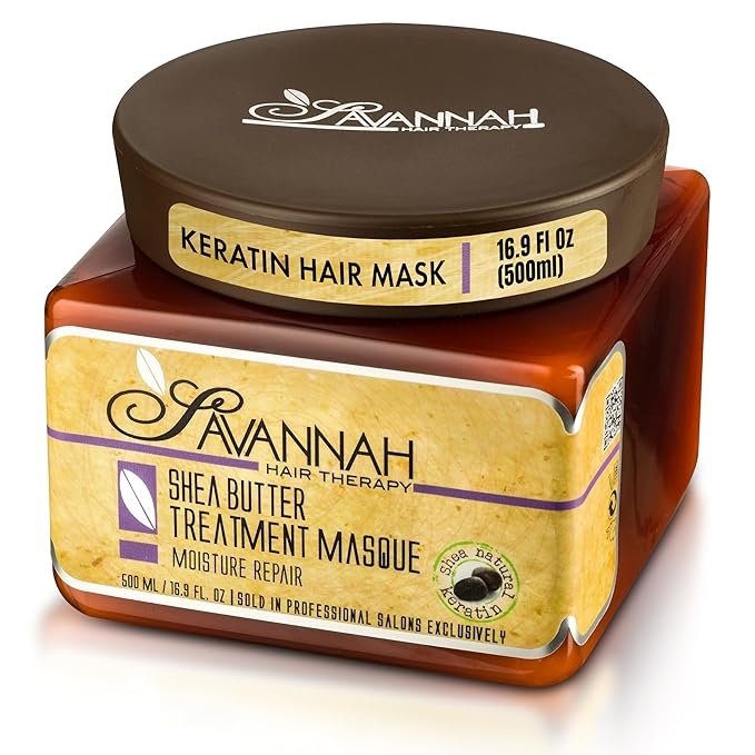 Hair Mask for Damaged Hair with Shea Butter & Keratin – Hydrate, Repair & Rejuvenate with Deep Moisture Treatment for Dry, Damaged, and Curly Hair