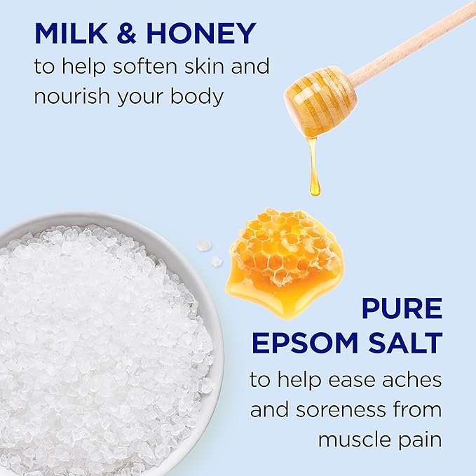 Dr Teal's Epsom Salt Soaking Solution, Soften & Nourish with Milk and Honey, 48 Oz
