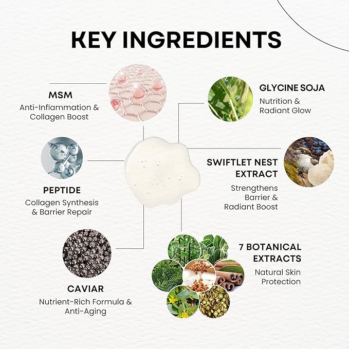 MPC Velvet Glow Serum, All-Day Hydration, Wrinkle Reduction & Revitalizing Skin with Hydrolyzed Collagen, Soybean Peptide and Centella Asiatica Extract, Premium Korean Serum, 1.69 fl oz