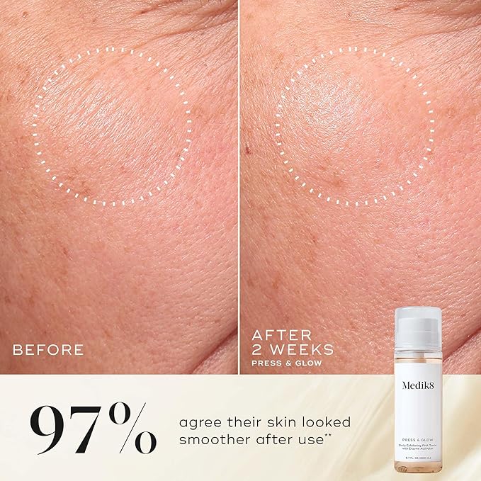 Medik8 Serum Tonic Duo - Liquid Peptides - Gentle, Cleansing Exfoliant Toner - Smoothing, Firming Multi Peptide Serum - 2 pc