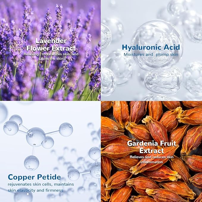 ANAI RUI Copper Peptides Serum for Face -Copper Peptide Face Serum + Hyaluronic Acid - Reduces Fine Lines & Wrinkles, Plumping and Radiant Skin, 1.fl.Oz