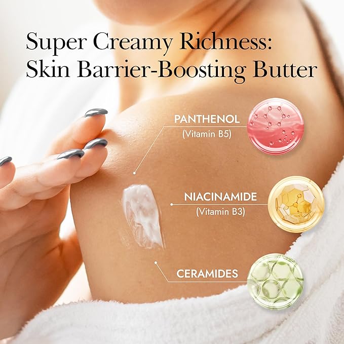 Rejuvenating Body Butter – Revitalizing Body Cream with Shea Butter, Ceramides, Collagen & Vitamin B5 to Smooth & Strengthen Dry, Dull Skin (Vitamin, 7.0 fl oz)