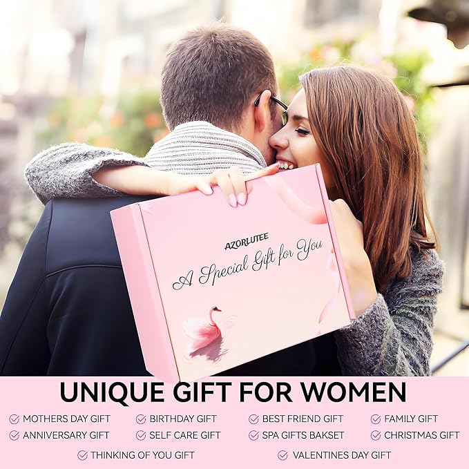 Self Care Gifts for Women Get Well Soon Gifts, Birthday Gifts for Women, Pink Relaxing Spa Gifts Basket Set, Thinking of You, Thank You, Mothers Day Gifts for Mom Sister Wife Her Girlfriend Bestie