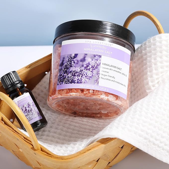 spa luxetique Bath Salts for Soaking, Spa Luxetique Epsom Salts Gifts Set for Women, 3.17lbs Bath Salts for Women, Epsom Salts for Soaking, Mother's Day Christmas Gifts for Woman Mom