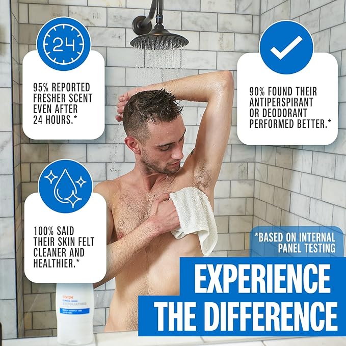 Carpe Exfoliating Underarm Scrub with Odor Protection, Underarm Exfoliator to Improve Deodorant Performance - Energizing Minty Fresh Smell - Armpit Scrub for Women and Men