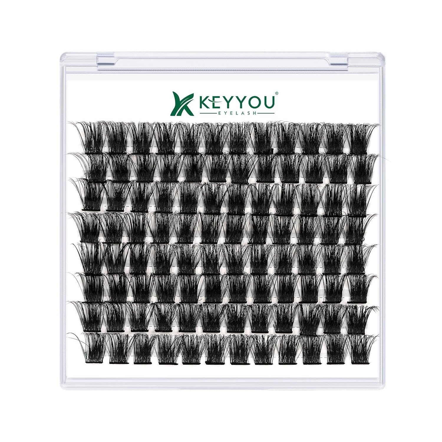 Lash Clusters,96 Pcs Cluster Lashes D Curl 16mm DIY Lash Extensions Eyelash Clusters,KEYYOU Volume Wispy Individual Lashes Soft&Comfortable Easy DIY at Home(Y05,D-16mm)