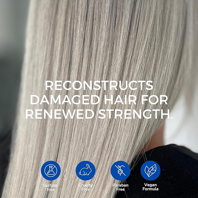 KERAZON Blonde Brazilian Hair BTX Treatment Purple Mask Platinum Effect & Silver Hair Providing Smoothing, Deep Hydration, Anti-Brass, Shine, Softness, Volume & Frizz Control