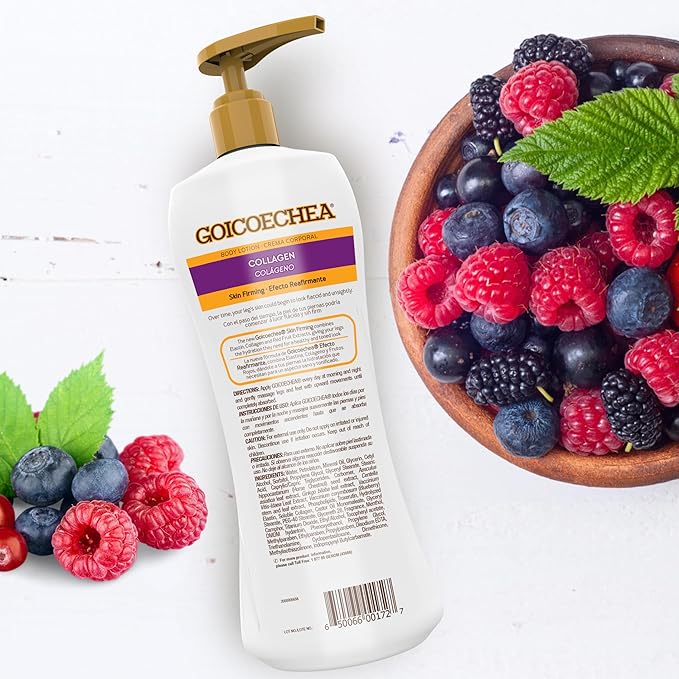 Goicoechea Skin Firming Body Lotion, Collagen Elastin Cream for Women, Skin appearance even in varicose veins areas, Skin Tightening ,Firming Body Lotion with Red Fruit Extracts, 24H Hydration 13.5 oz