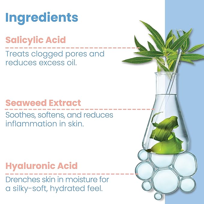 Pore Clearing BHA Serum - Salicylic Acid Acne Exfoliating Serum for Blemishes Blackheads Oily Skin