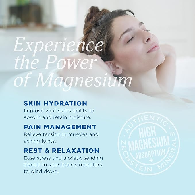 Epsoak Naturals Collection Magnesium Flakes for Foot Spa & Relaxing Bath, 4 lb, 100% Natural & Unscented Zechstein Magnesium Chloride